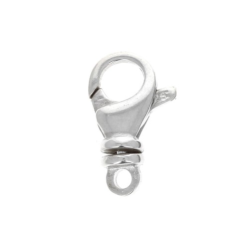 1pc sterling silver swivel - 1pc,, silver,